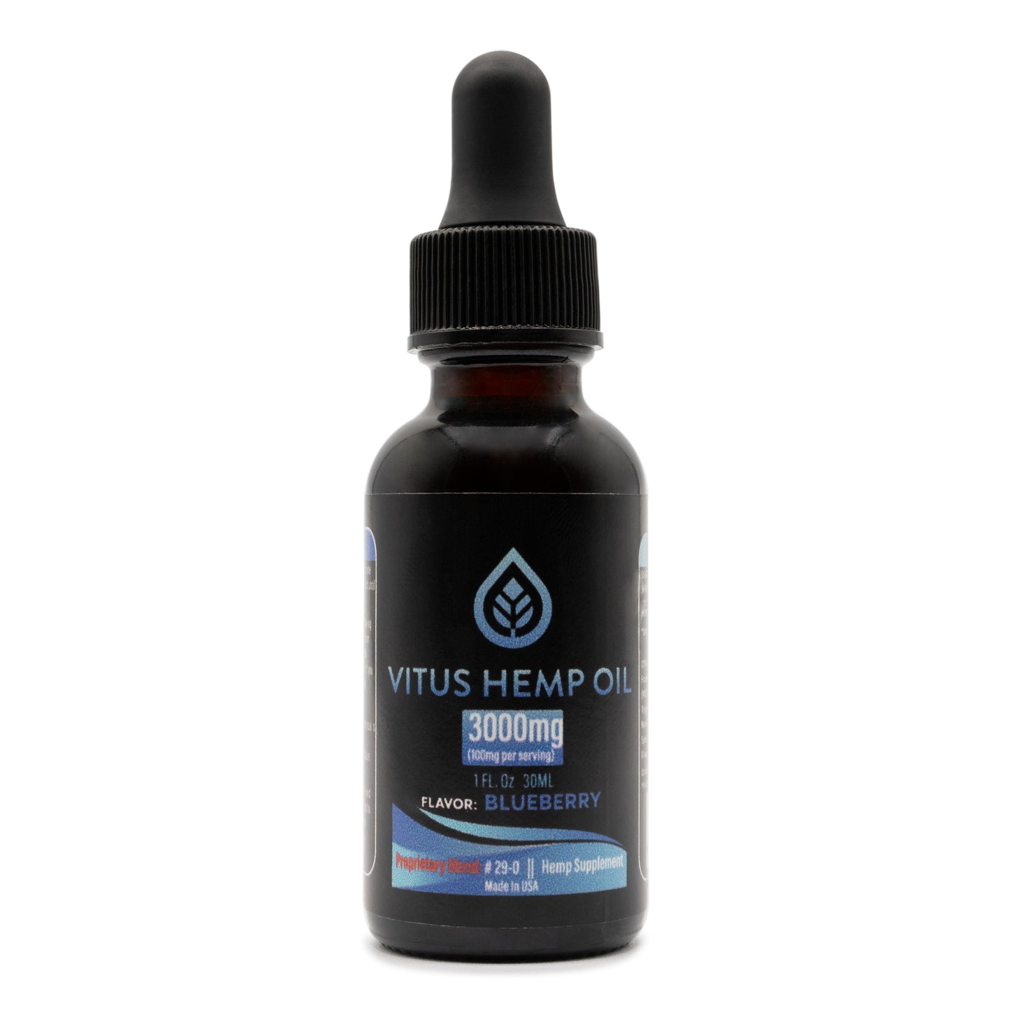 Vitus Hemp Oil 3000mg - Blueberry